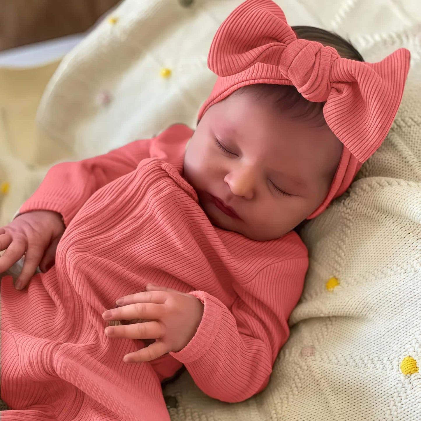 20 Inch Laura Lifelike Soft Cloth Body Reborn Baby Doll - Realistic Hand Painted Facial Features Real Baby Doll - Gift for Kids Age 3+