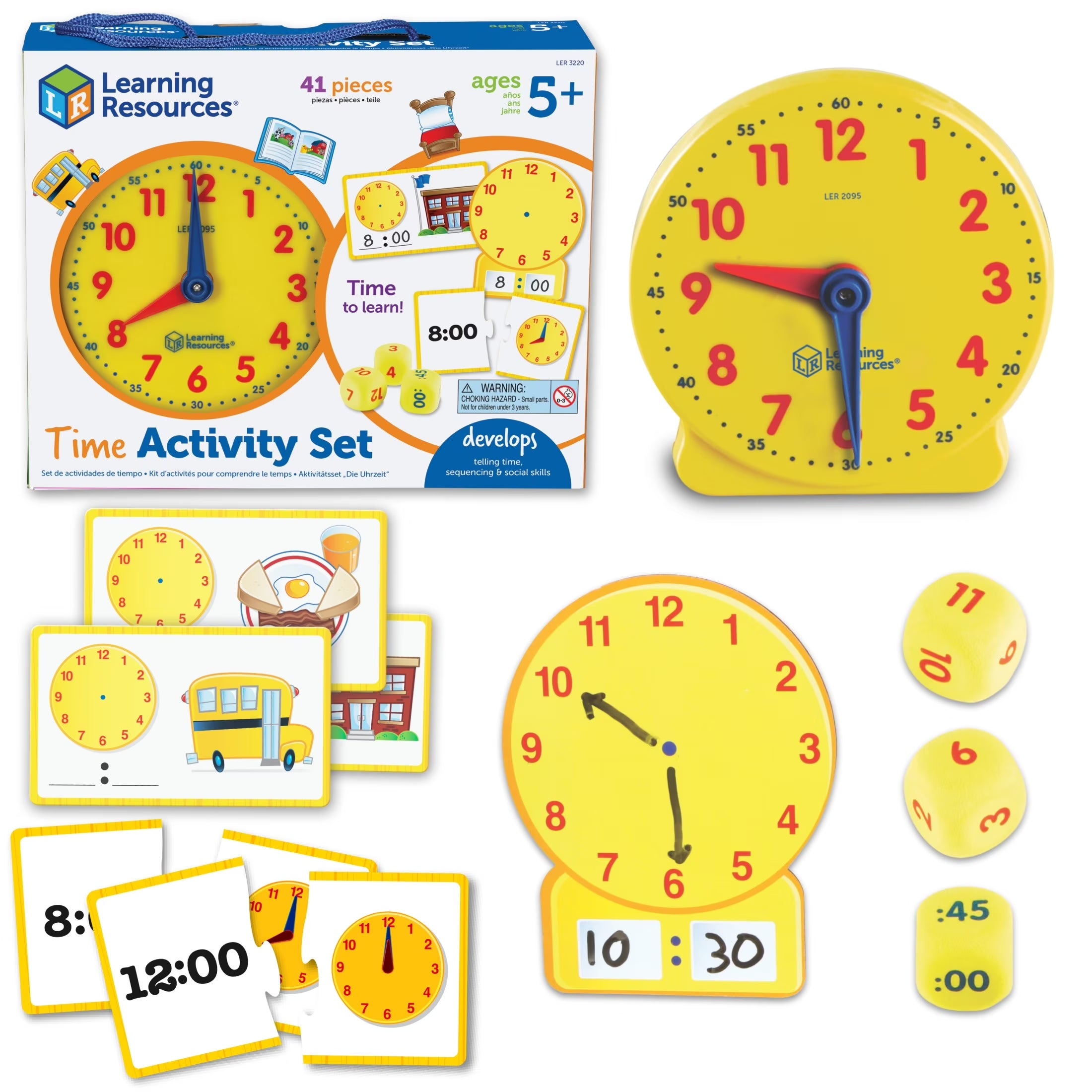 Time Activity Set Time Clock Time Cards about Time, Ages 5+