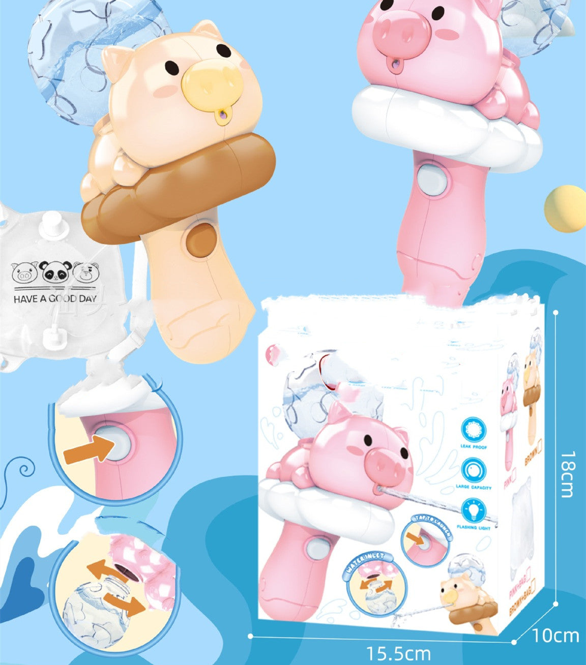 Cartoon Water Gun Water Toy - LJ Enterprise