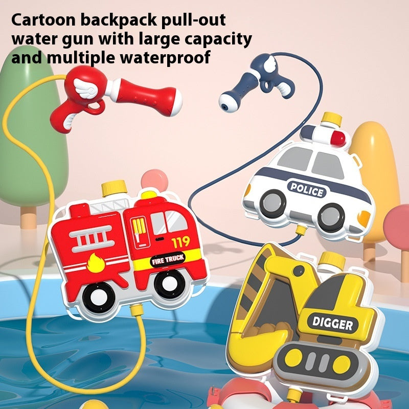 Children's Cartoon Backpack Water Gun Water Beach Toys - LJ Enterprise