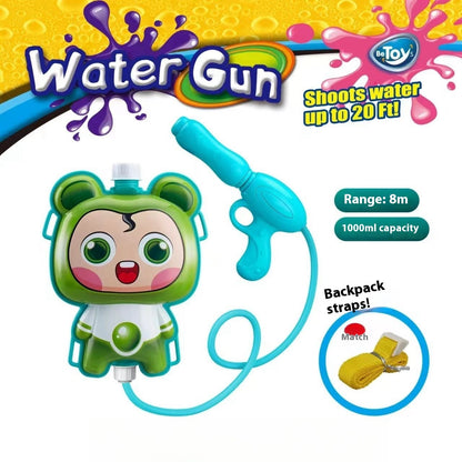 Children's Pull-out Backpack Water Gun Toy Water Playing Outdoor Water Fight Water - LJ Enterprise
