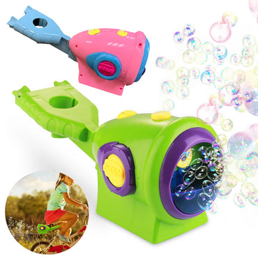 Bike Bubble Machine Automatic Bubble Machine Gun Soap Glow Bubble Blower Outdoor Kids Toy