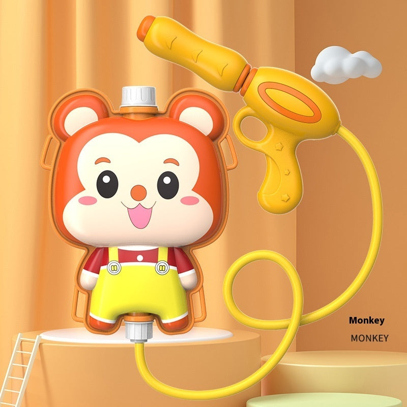 Children's Pull-out Backpack Water Gun Toy Water Playing Outdoor Water Fight Water - LJ Enterprise