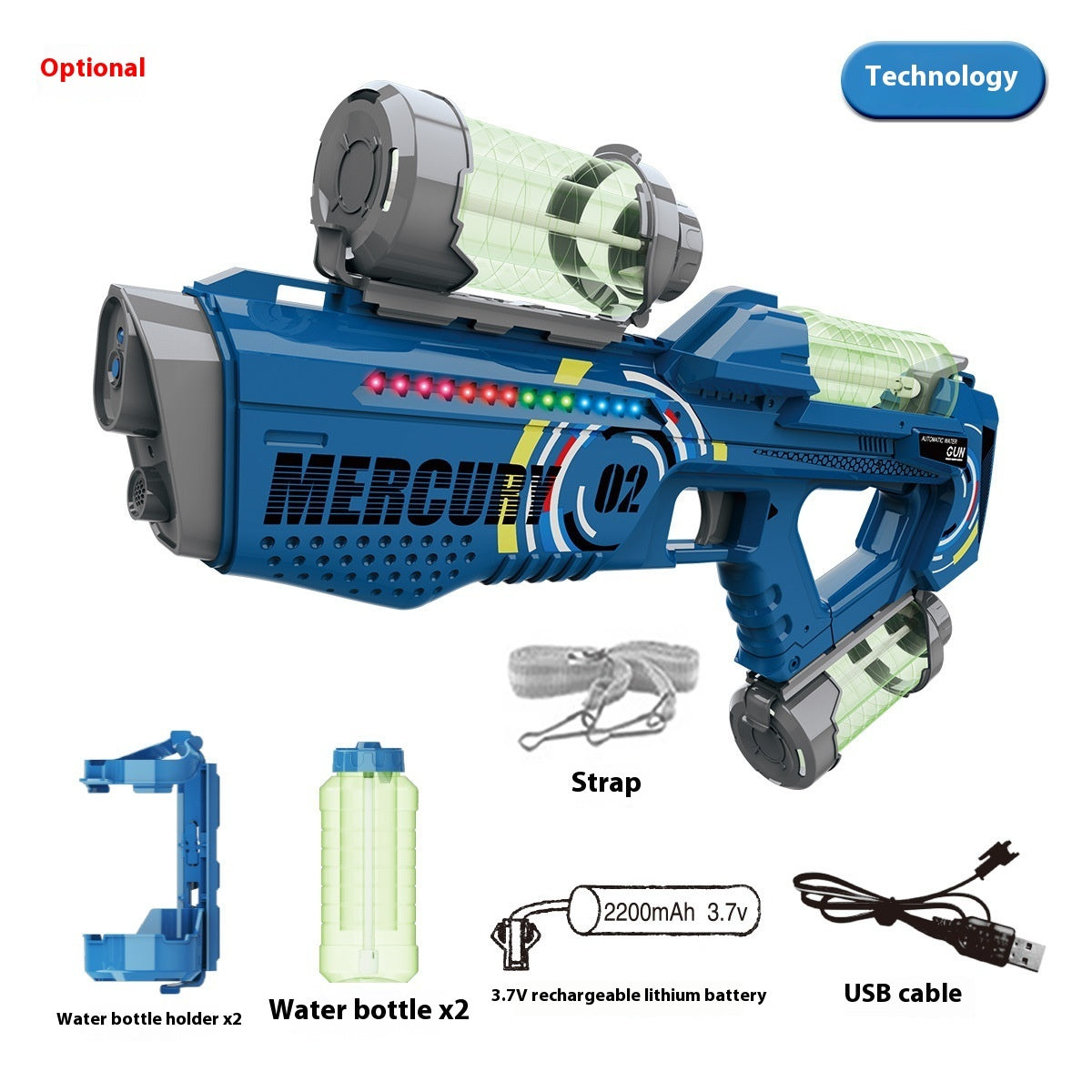 Mercury M2 Electric Automatic Continuous Hair Space Water Gun - LJ Enterprise