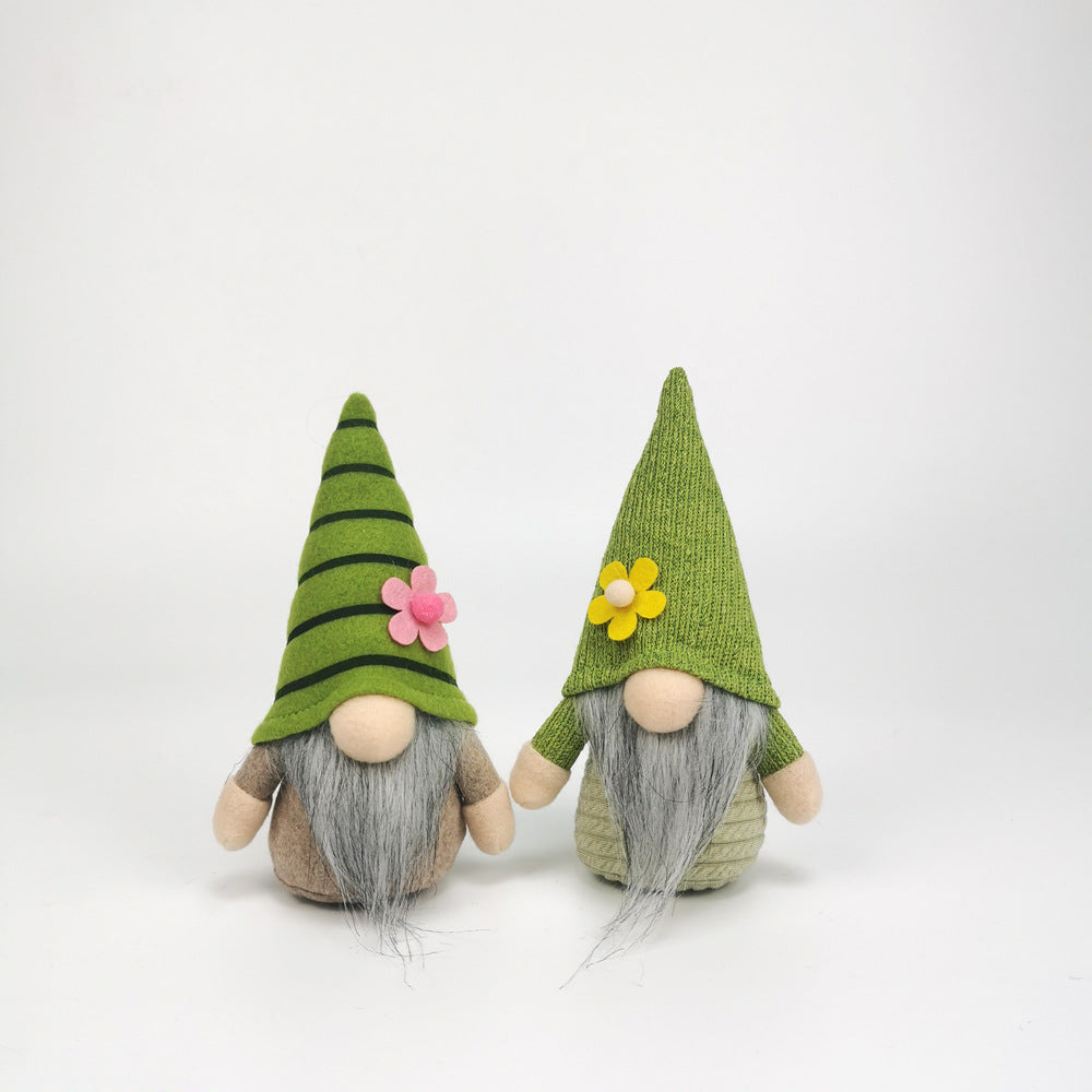 Green Spring Doll Ornaments St Patrick's Day Cloth Handmade