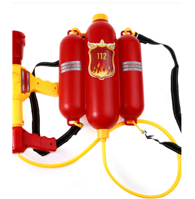 Children's Fire-fighting Plastic Water Gun Toy Pull-out High-pressure Backpack Drifting Creative Jet Water Gun - LJ Enterprise