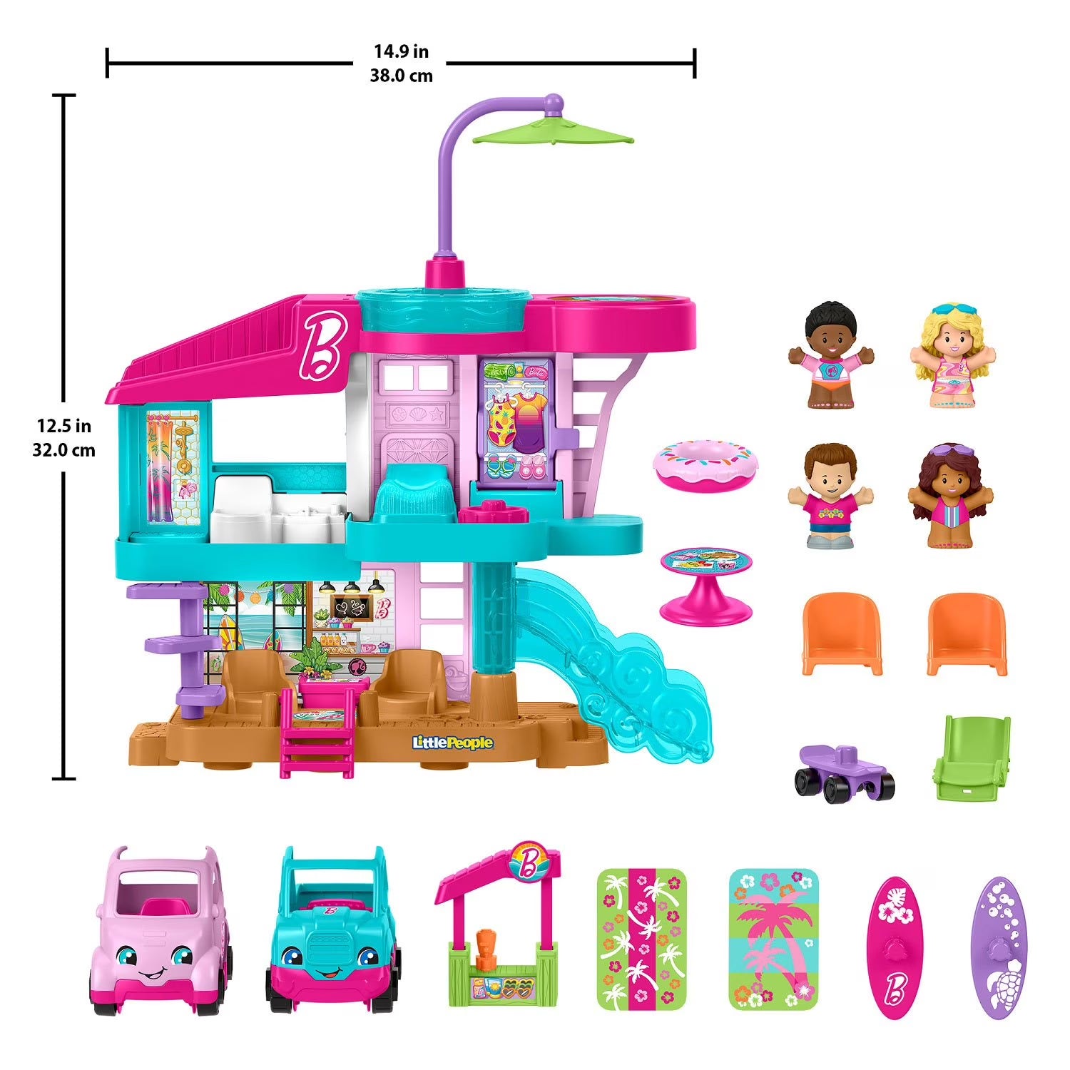 Little People Barbie Beach House Playset