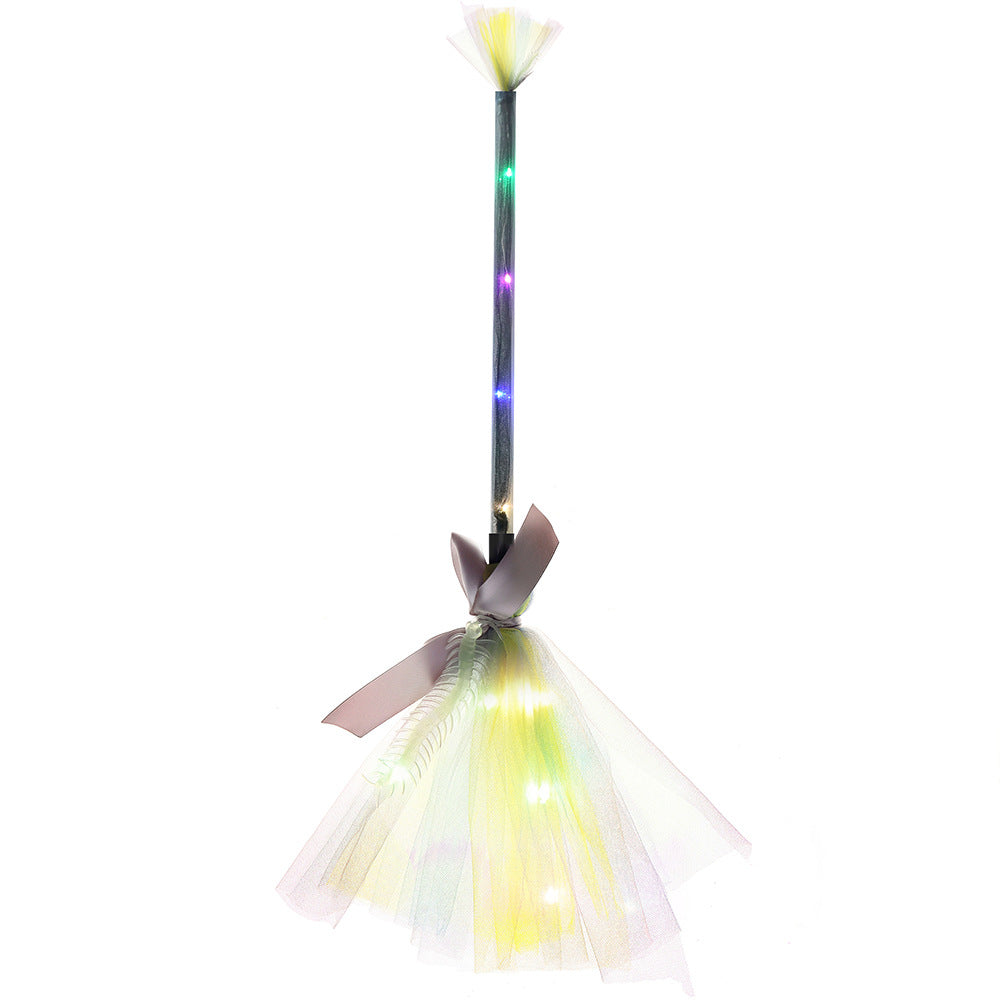 LED Witch Halloween Light Broom Children's Toy