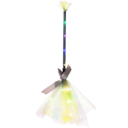 LED Witch Halloween Light Broom Children's Toy