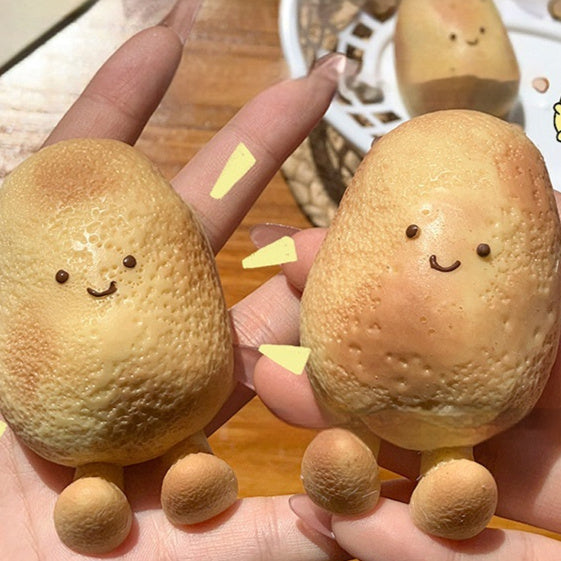 Cute Good-looking Super Soft Sticky Mimic Silicone Feel Flat For Small Decompression Toy