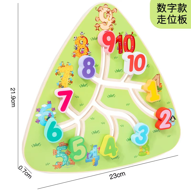Traffic Walking Maze Toy Numbers Track Maze Activity Board 