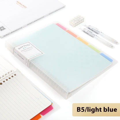 Loose Spiral Notebook Shell Pastel Cookie Soft Light Refill B5 Plaid Impression A5