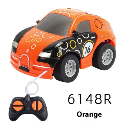 Mini Cartoon Electric Remote Control Cute Four-way Wireless Remote Control Toy Car