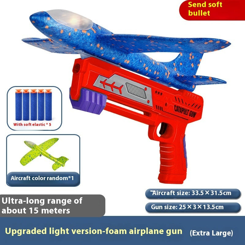 Children's Outdoor Catapult Bubble Plane Launch Gun Toy