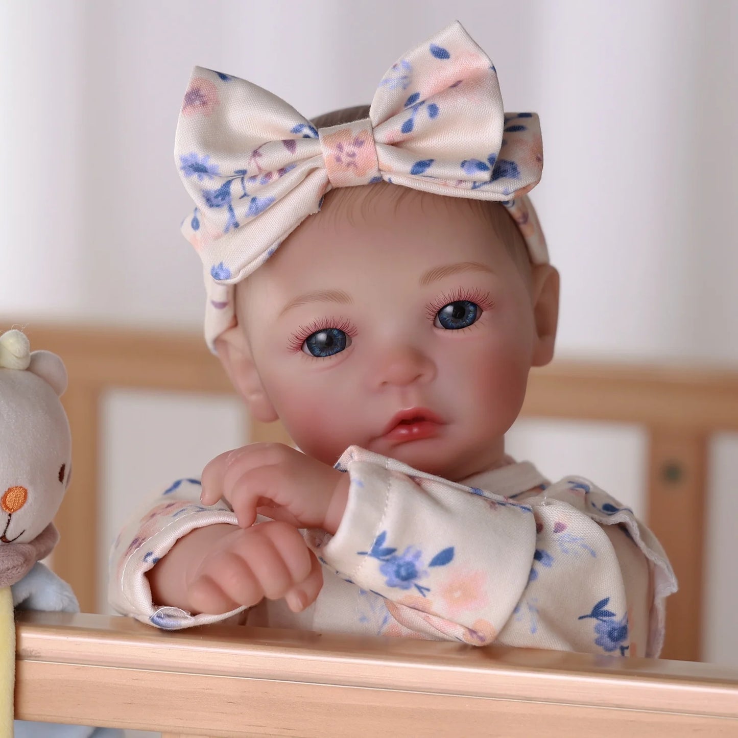RSG 18" Lifelike Reborn Baby Dolls - Newborn - Soft Cloth Body Real Life Baby Dolls with Gift Box for Kids Age 3+