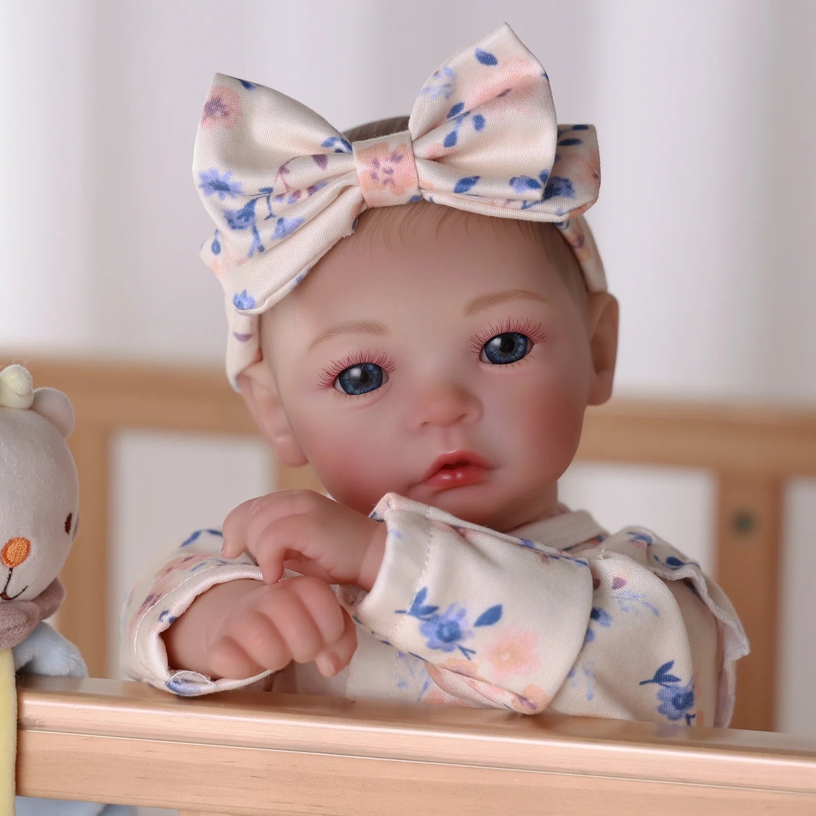 RSG 18" Lifelike Reborn Baby Dolls - Newborn - Soft Cloth Body Real Life Baby Dolls with Gift Box for Kids Age 3+