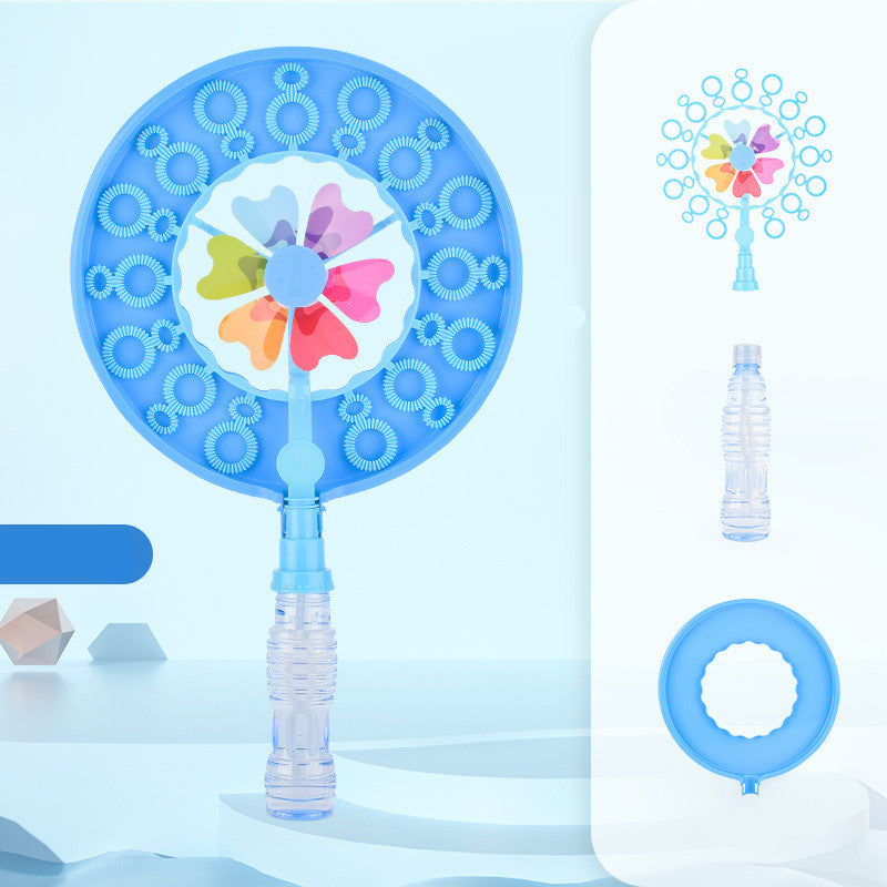 Children's Colorful Porous Windmill Bubble Machine