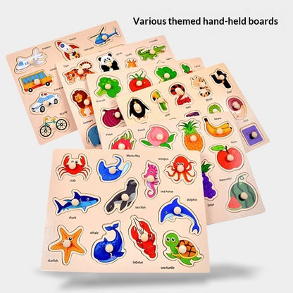 Hand-grab Board Puzzle Building Blockseducational Toys For Infants And Toddlers