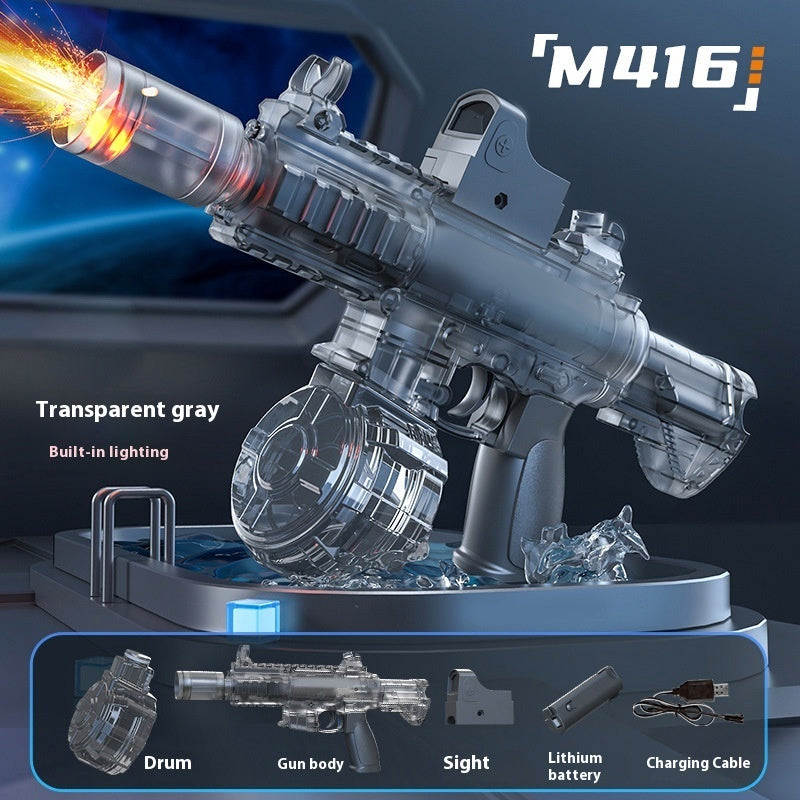 New Ice Mouse Ice Explosion Electric Water Gun Children's High-speed Continuous Hair Linkage Reloading Large Capacity Water Pistols Toy - LJ Enterprise