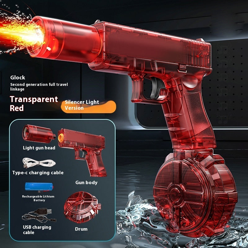 New Ice Mouse Ice Explosion Electric Water Gun Children's High-speed Continuous Hair Linkage Reloading Large Capacity Water Pistols Toy - LJ Enterprise