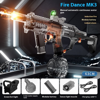 MK3 Fire And Dancing Water Gun Toy Large Capacity Cool Flashing Light - LJ Enterprise