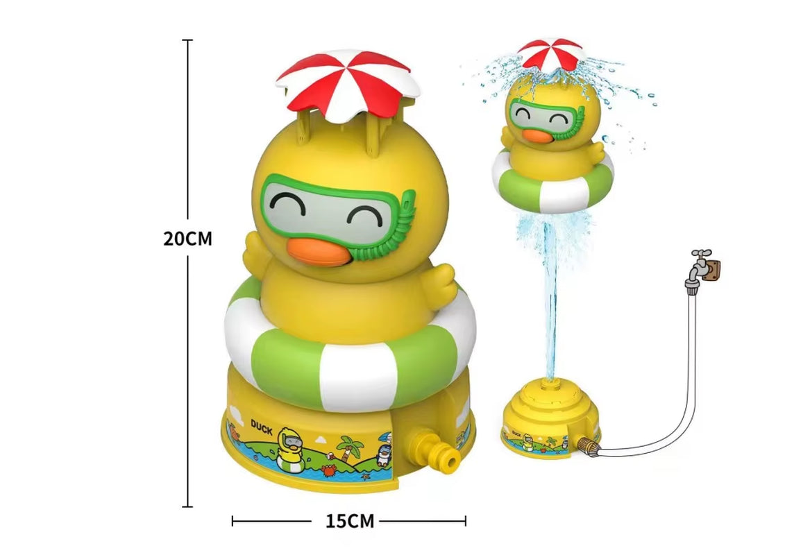 Water Sprinkler for Kids Outdoor Cartoon Cute High Pressure Rotating Sprinkler Rocket Launcher Garden Summer Toys