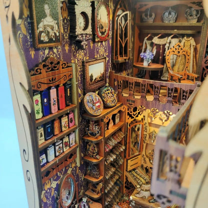 Wooden Assembled Closet Book Stand Ornament