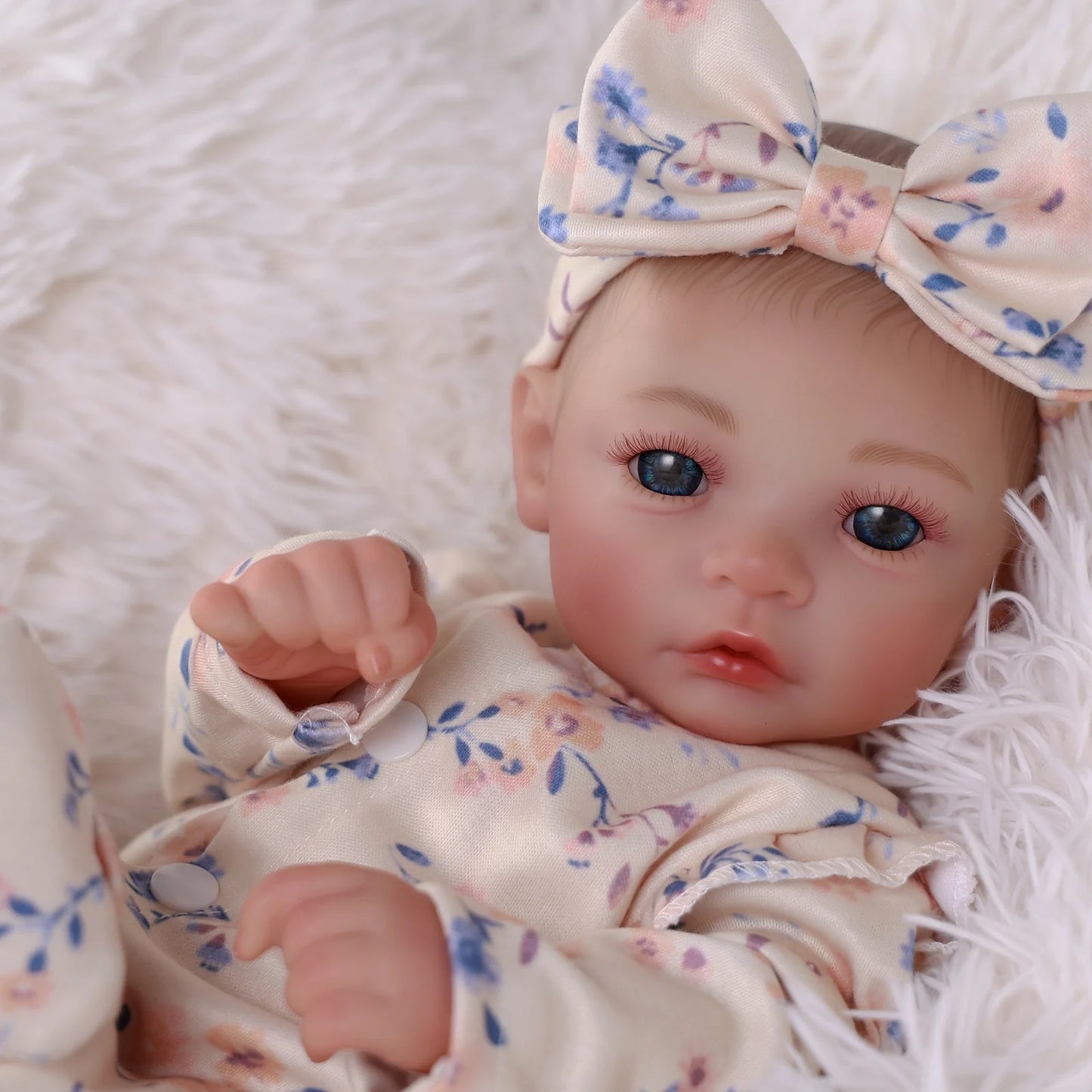 RSG 18" Lifelike Reborn Baby Dolls - Newborn - Soft Cloth Body Real Life Baby Dolls with Gift Box for Kids Age 3+