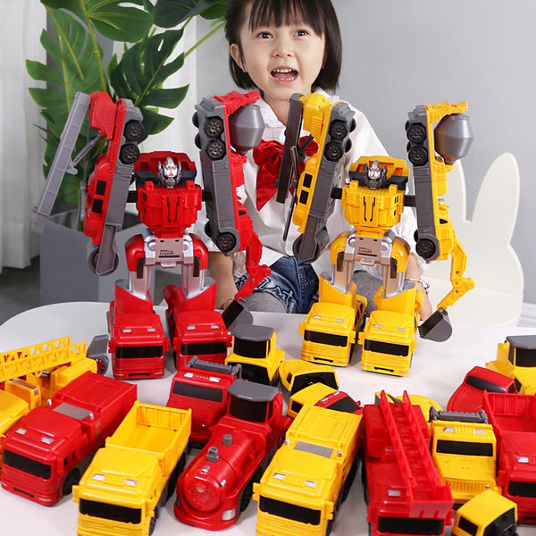 Magnetic Inertia Variety Toy Robot Assembly Transformer Toy Car