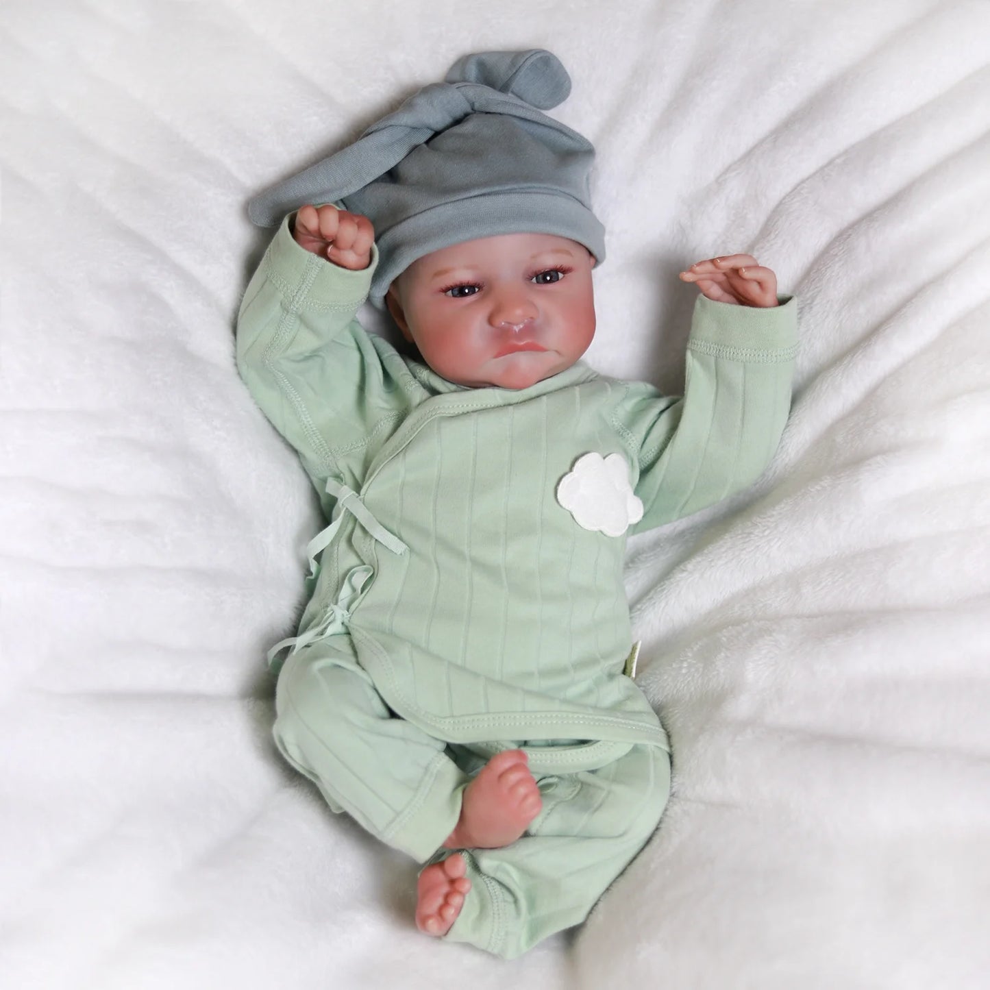 Reborn Newborn Baby Dolls Vinyl Silicone Realistic Toddler Doll Handmade Soft Body Baby Gift