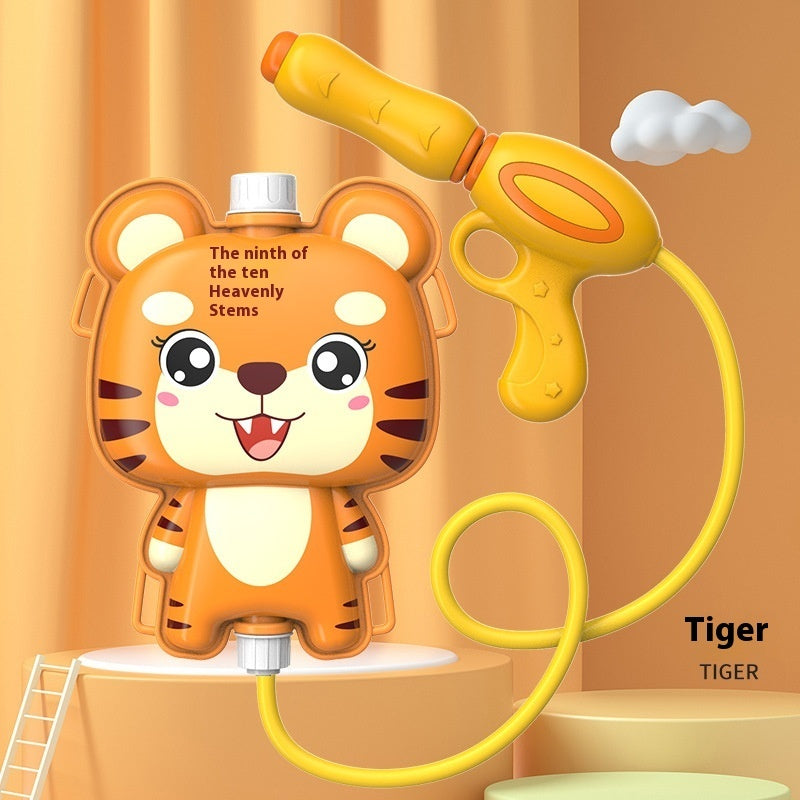 Children's Pull-out Backpack Water Gun Toy Water Playing Outdoor Water Fight Water - LJ Enterprise