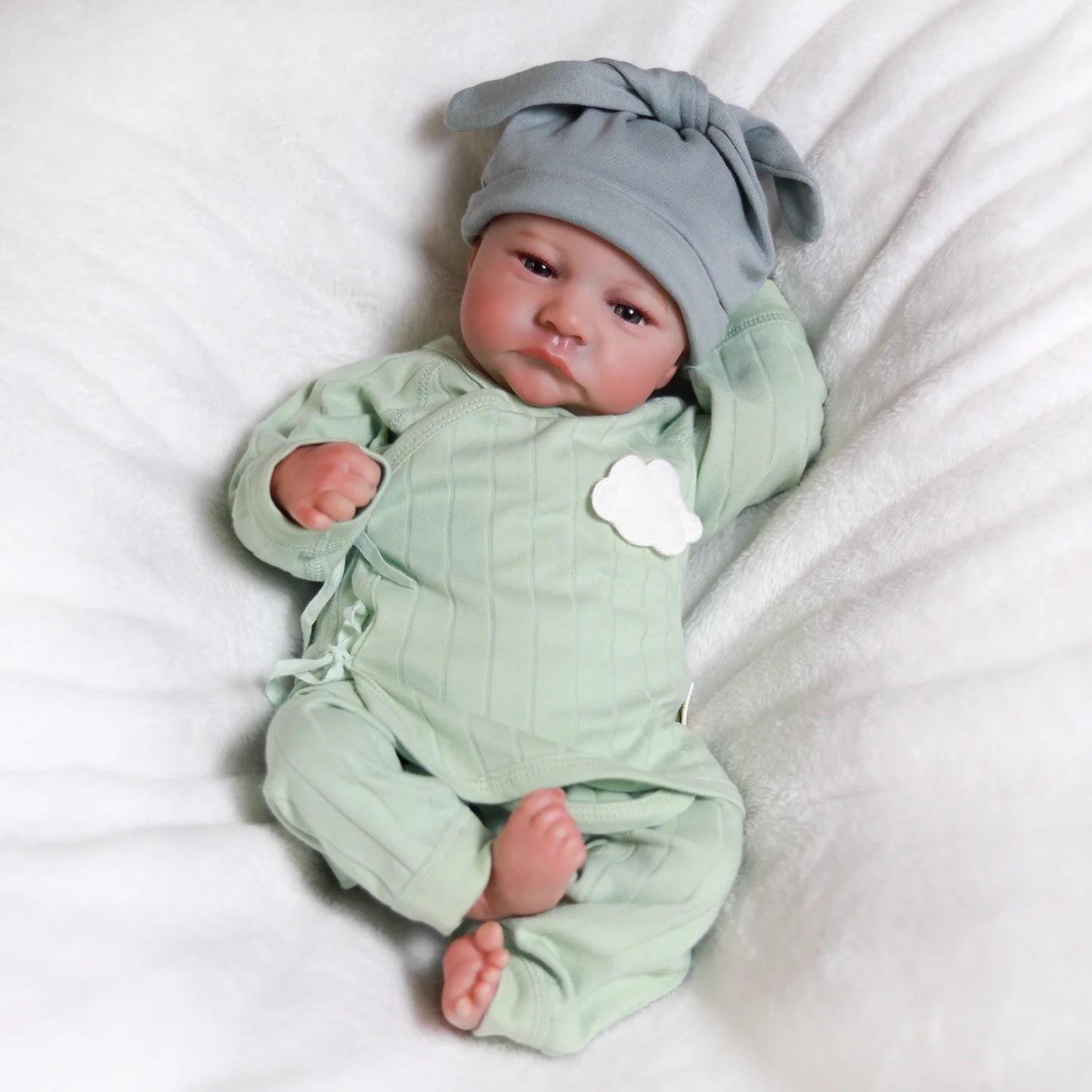 Reborn Newborn Baby Dolls Vinyl Silicone Realistic Toddler Doll Handmade Soft Body Baby Gift
