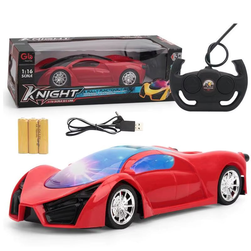 2.4Ghz 4WD Battery Operated Light Electric Car 1:16 Radio Rc Rmoet Control Car Toys for Kids
