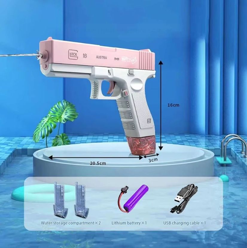 Children's Water Gun - High-Pressure Pull-Back Water Pistol - LJ Enterprise