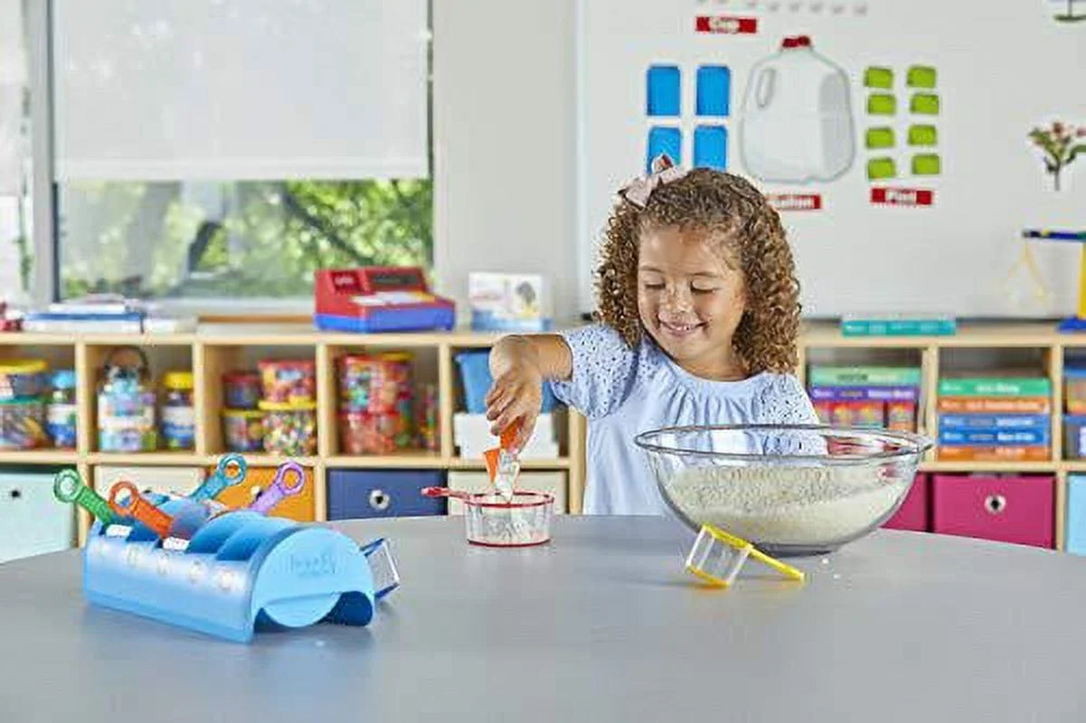 Rainbow Fraction Measuring Cups, Kids Kitchen Supplies (Set of 4), Mathematics & Counting Toys