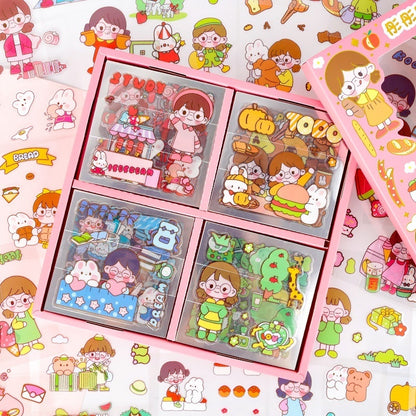 Twelve Constellation Stickers 00 Pieces Non-repeated Waterproof Goo Card Stickers Notebook Gift Box