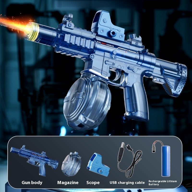 New Ice Mouse Ice Explosion Electric Water Gun Children's High-speed Continuous Hair Linkage Reloading Large Capacity Water Pistols Toy - LJ Enterprise