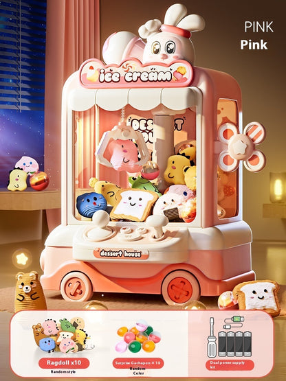 Electric Clip Doll Gashapon Machine Children Mini Claw Machine