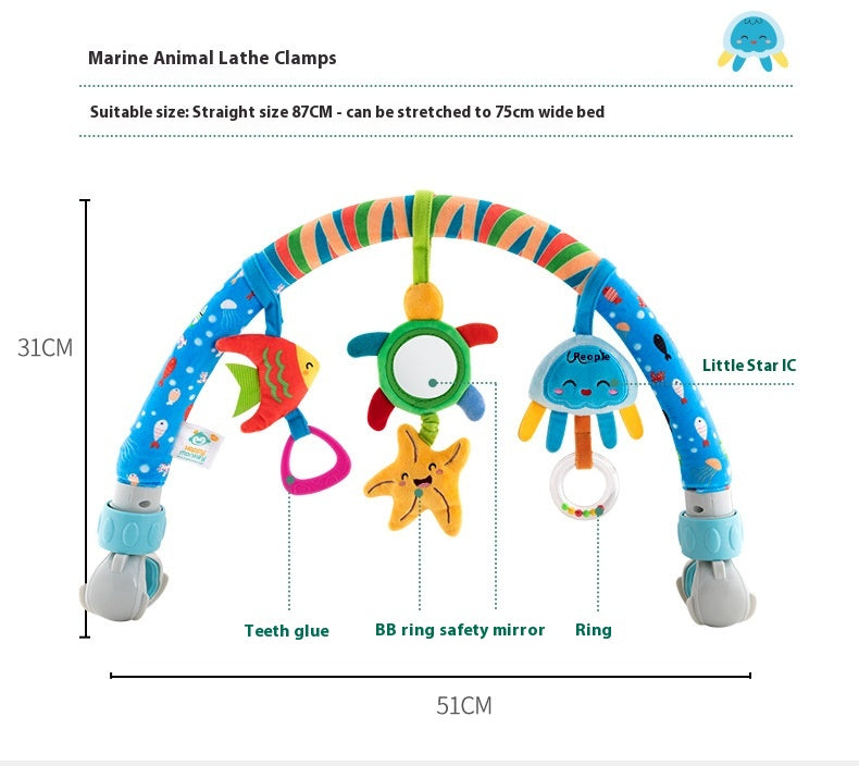 Baby Hanging Bed Bell Rattle Newborn Children's Bed Clip Car Clip Ornaments Baby Comfort Toy