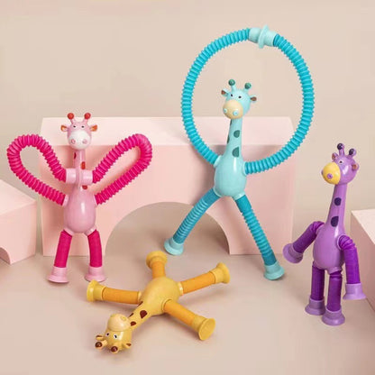Giraffe Tubes Sensory Toys Novelty Spring Fidget Toy Stretch Tube Stress Relief Toy