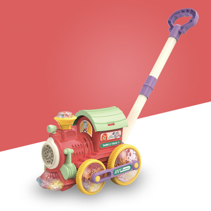 Children's Outdoor Hand Push Bubble Machine Electric Light Music
