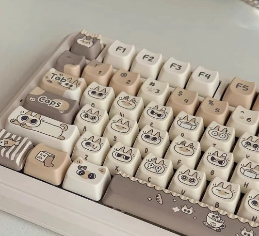 Cat Ear-shaped Keycaps With Five-sided Dye-sublimation Printing