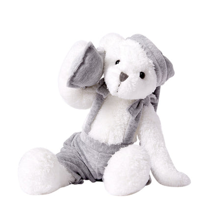 New White Pajamas Bear Doll Children Sleep With Plush Toys Birthday Gift
