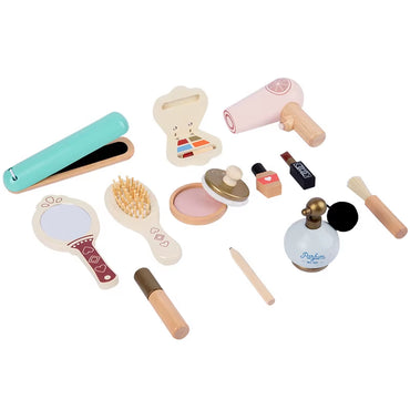 Kids Wooden Nail Manicure Makeup Bag Children Role Pretend Play Toy Set Girl'S Gift Cosmetics Toys for Child