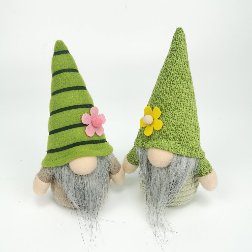 Green Spring Doll Ornaments St Patrick's Day Cloth Handmade