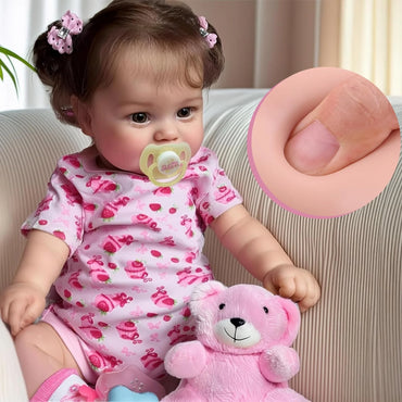 RSG Reborn Baby Dolls 20 Inch Soft Cloth Body Newborn Baby Adorable Smiling Dolls with Clothes for Kids Age 3+