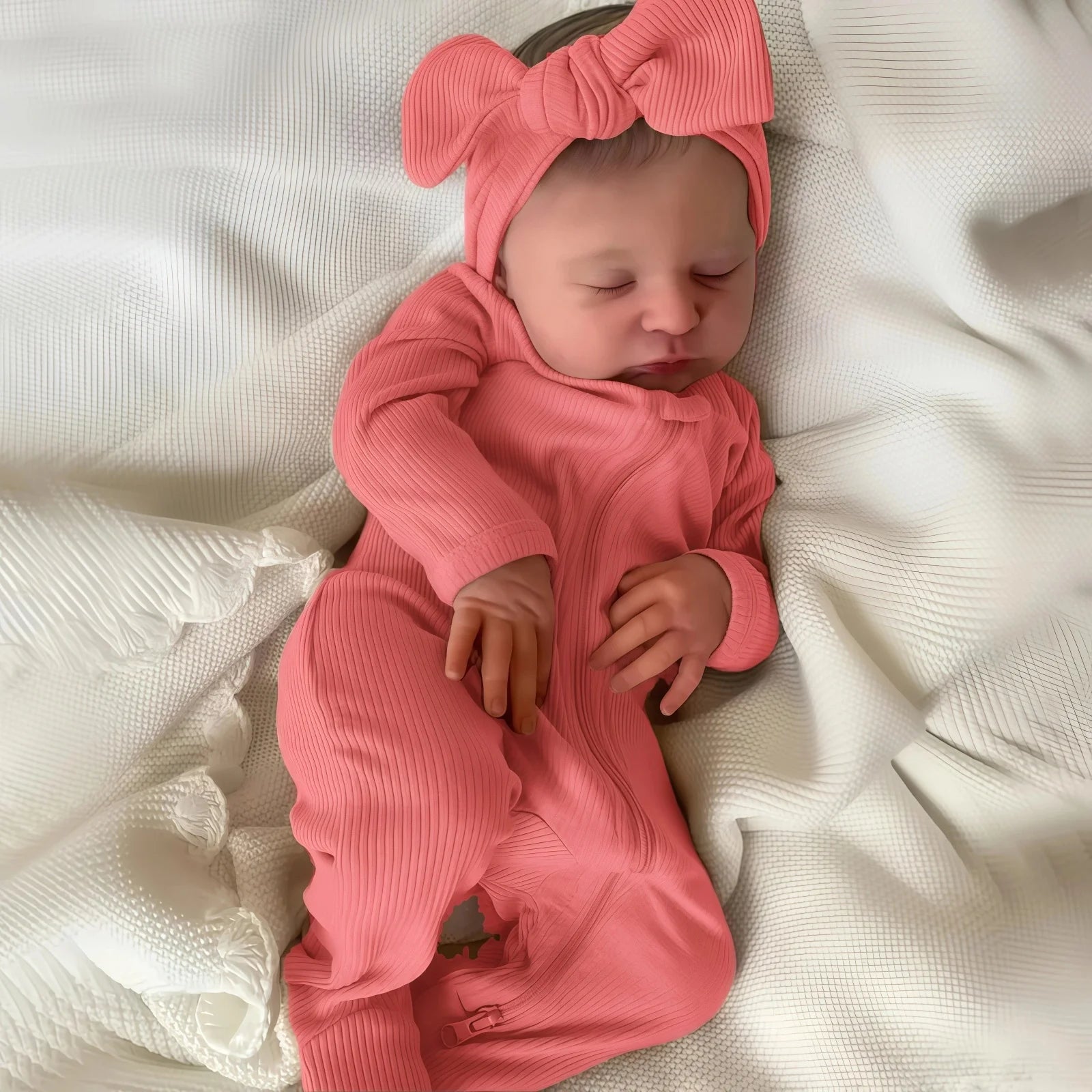 20 Inch Laura Lifelike Soft Cloth Body Reborn Baby Doll - Realistic Hand Painted Facial Features Real Baby Doll - Gift for Kids Age 3+