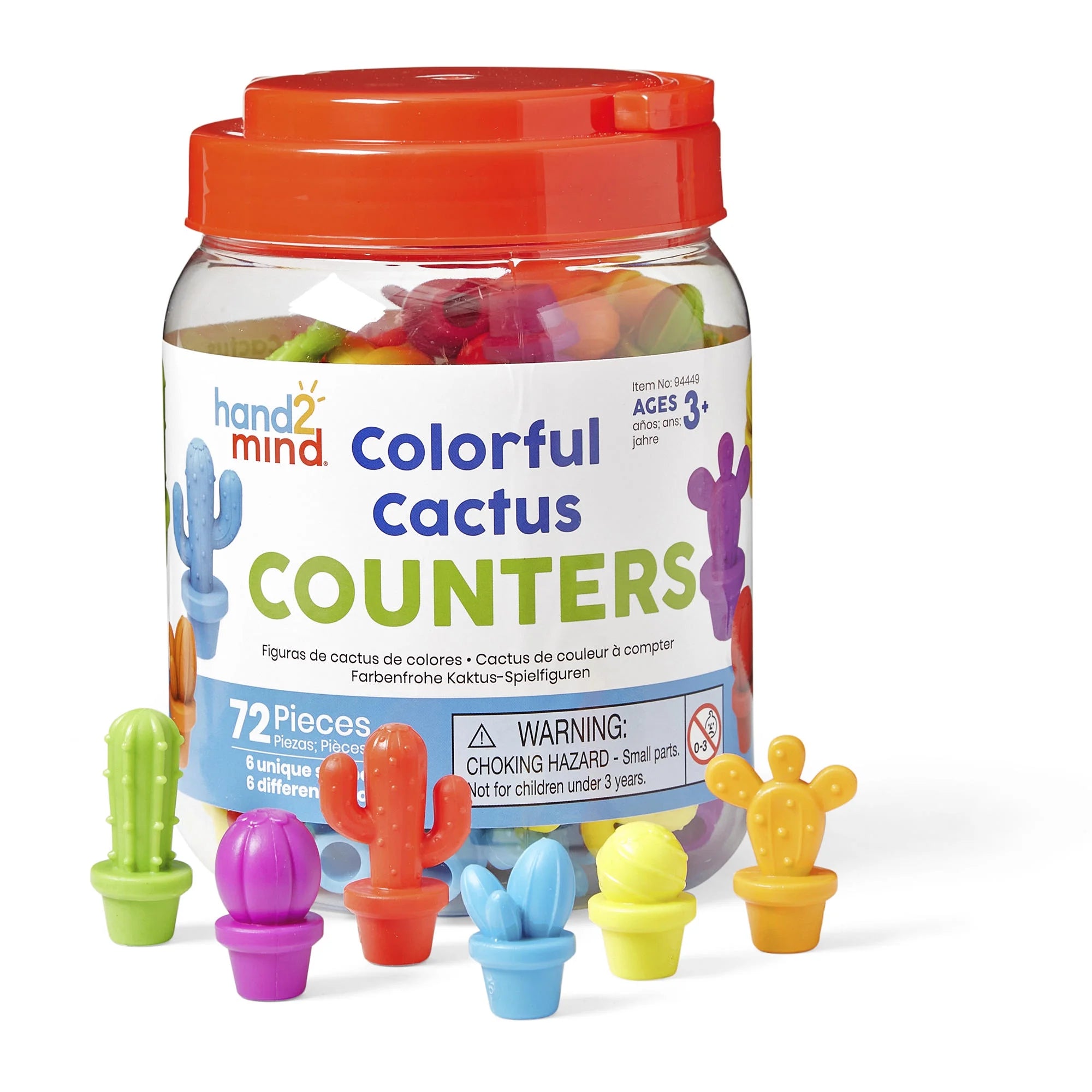 Colorful Cactus Counters, Counters for Kids Math, Counting and Sorting Toys, Easter Egg Fillers