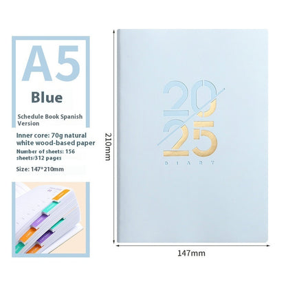 Soft Leather A5 Daily Plan Schedule Book