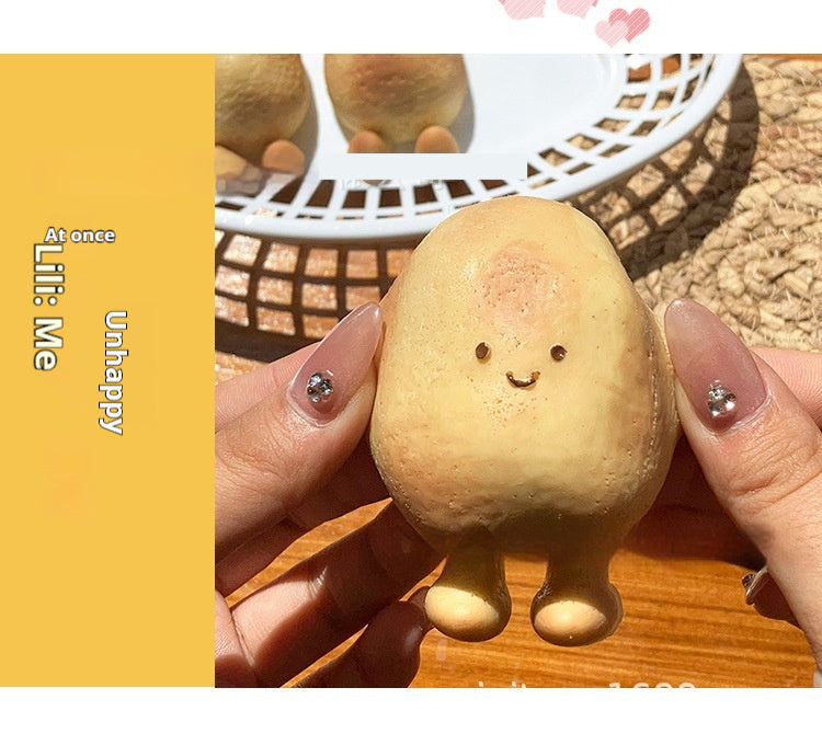 Cute Good-looking Super Soft Sticky Mimic Silicone Feel Flat For Small Decompression Toy